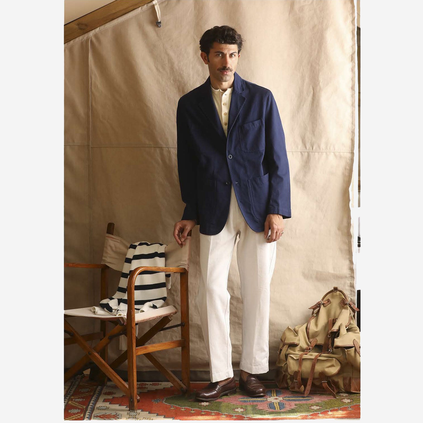 Sawyer Patch Pocket Gabardine Blazer - Navy