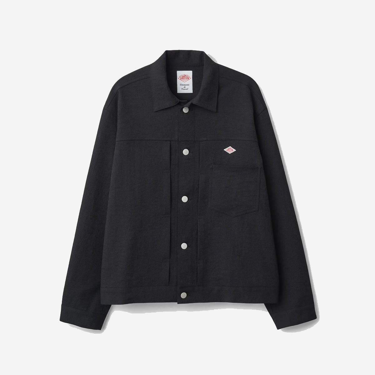 Poly Twill "Jean" Jacket Blouson - Black