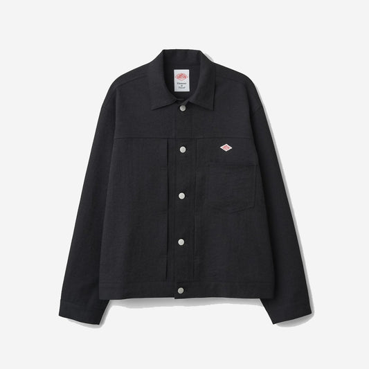 Poly Twill "Jean" Jacket Blouson - Black