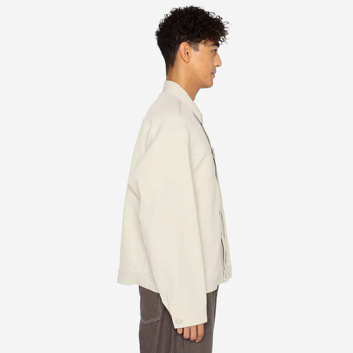 Poly Twill "Jean" Jacket Blouson - Black