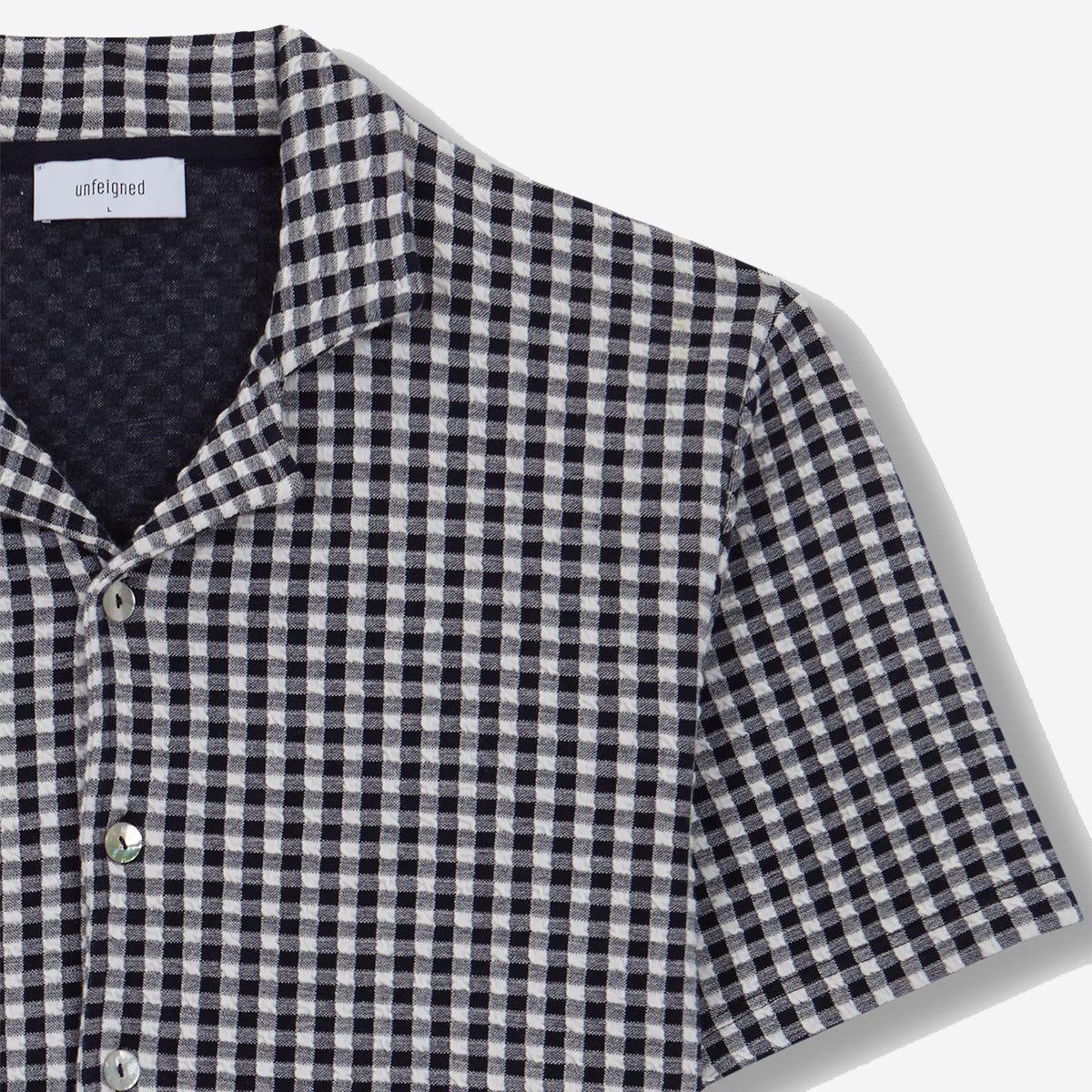 Polo S/S Vacation Shirt - Navy Check