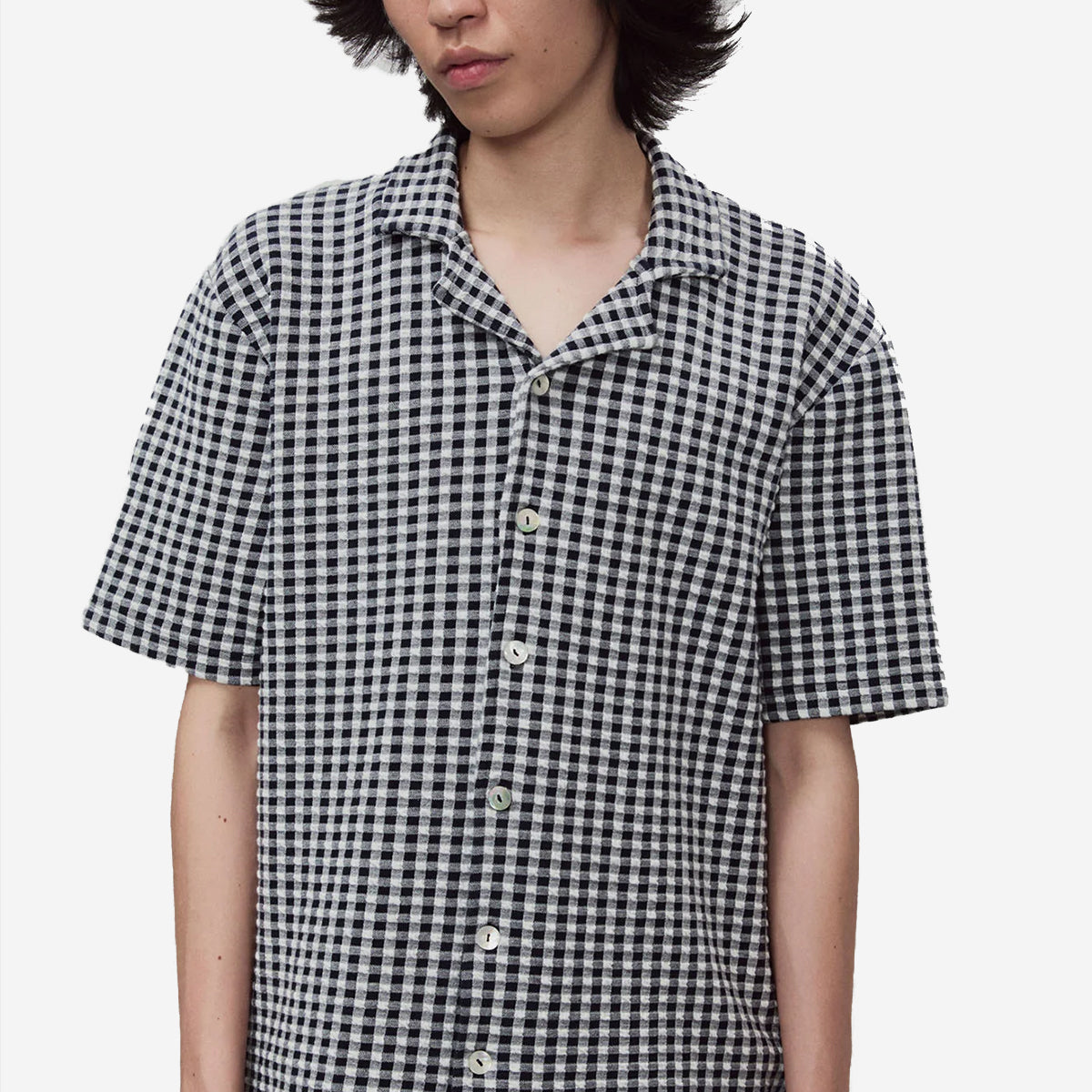 Polo S/S Vacation Shirt - Navy Check