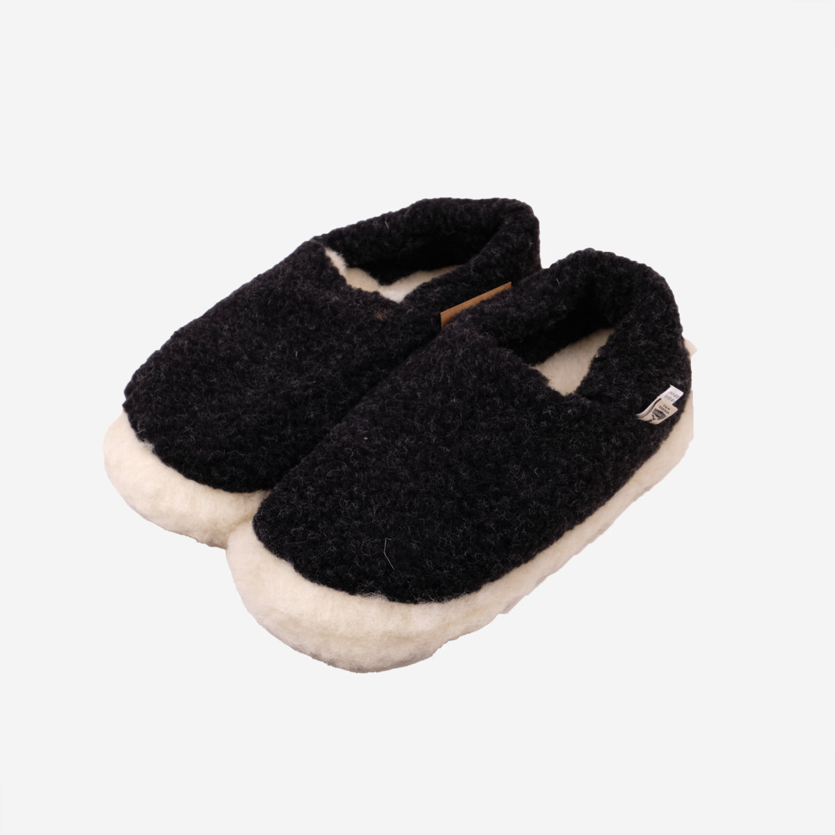 Siberian Wool Slippers - Black