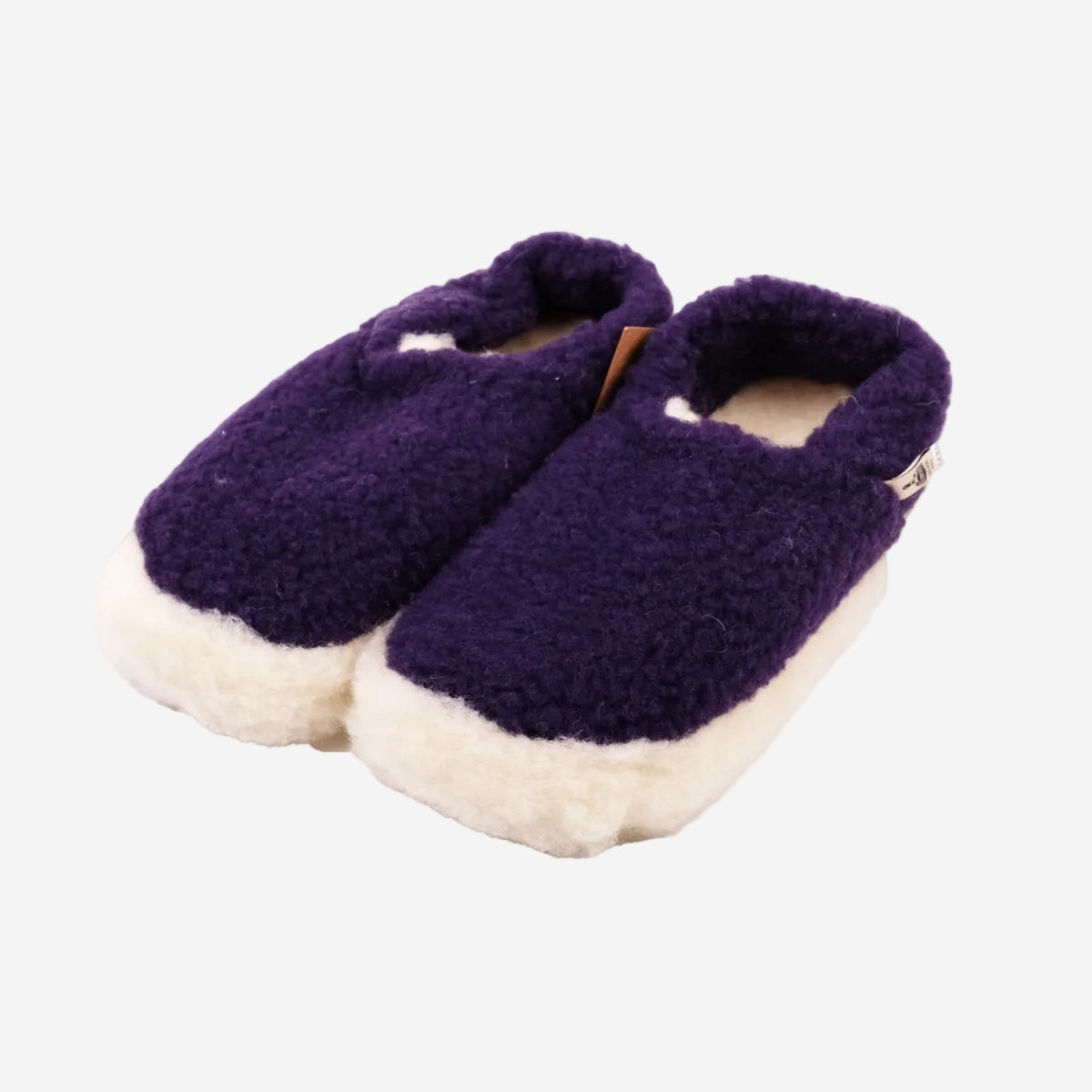 Siberian Wool Slippers - Plum