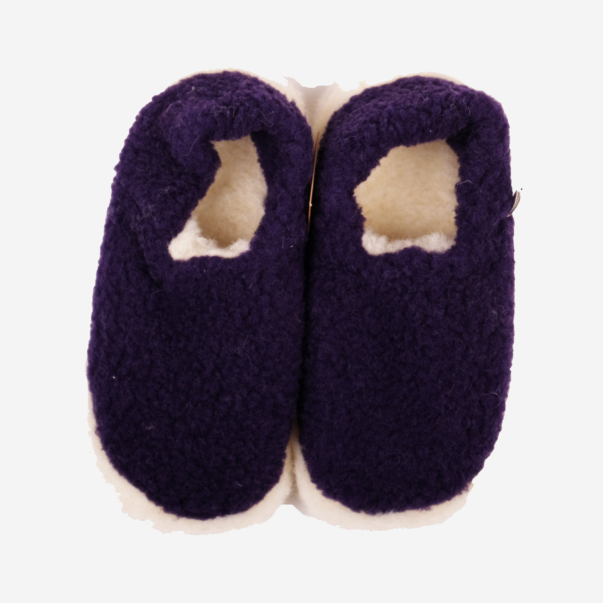 Siberian Wool Slippers - Plum