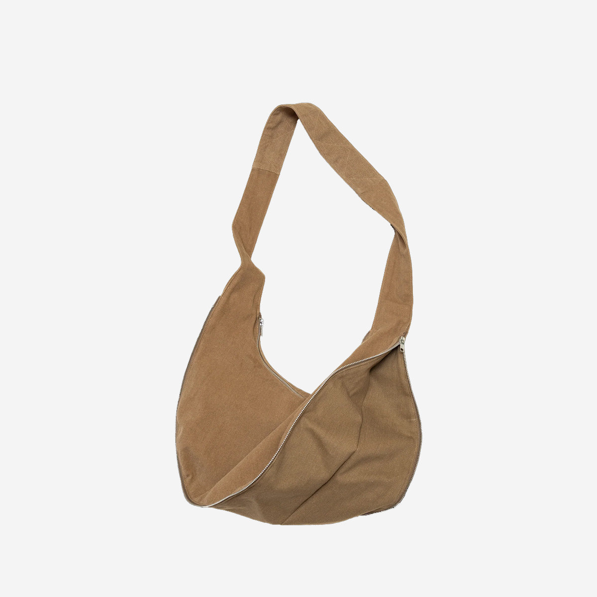 Slinger Shoulder Bag - Brown Herringbone