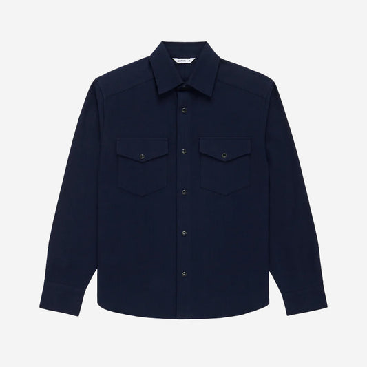 Western Snap Shirt - Midnight Shadow Stripe