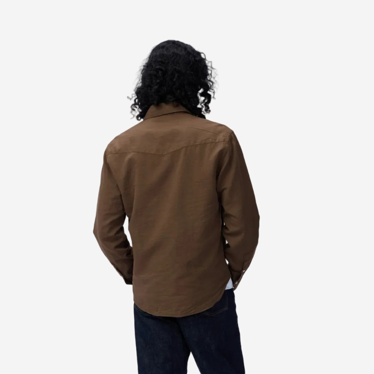 Snap Western Shirt - Mocha Garment Dye