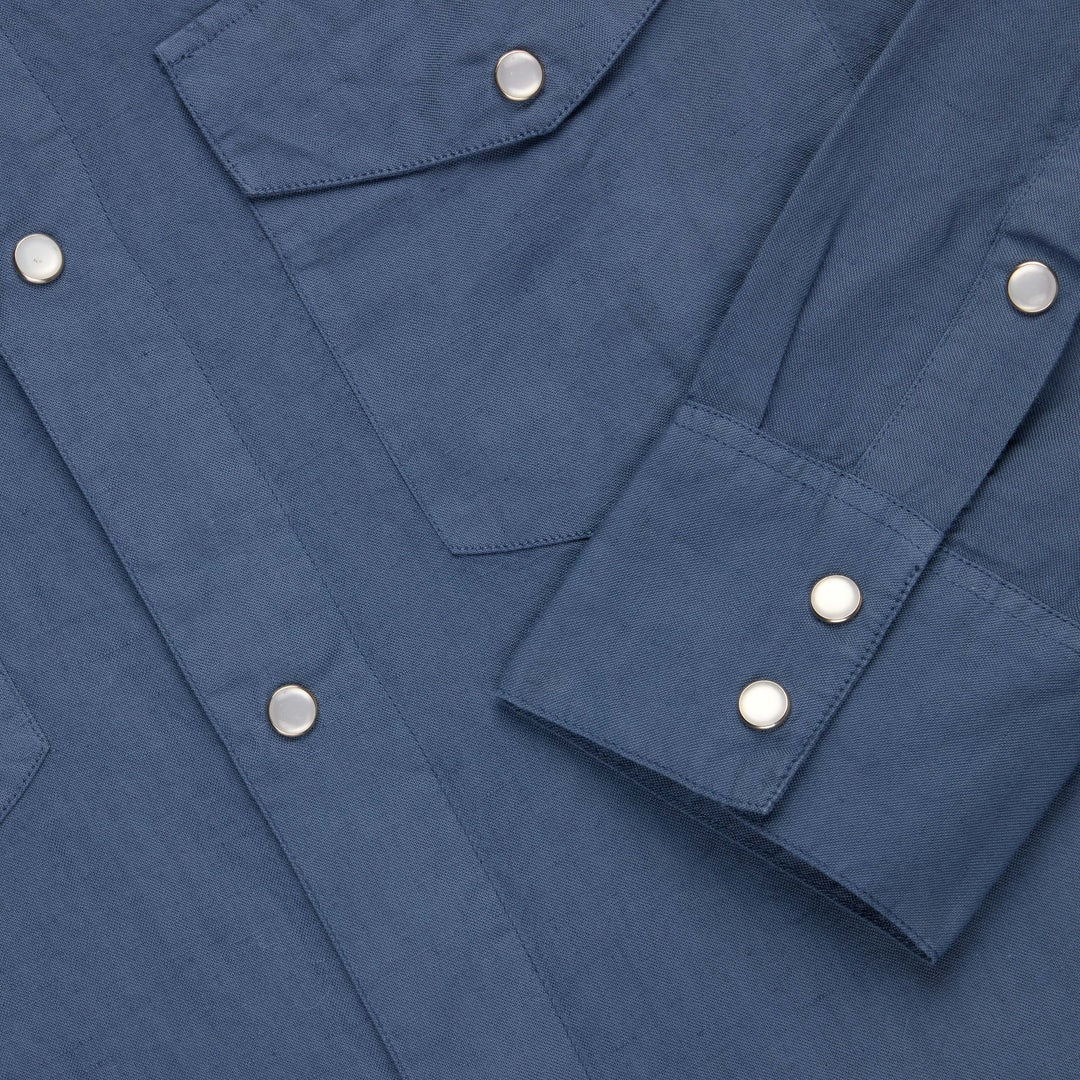 Snap Western Shirt - Slate Garment Dye