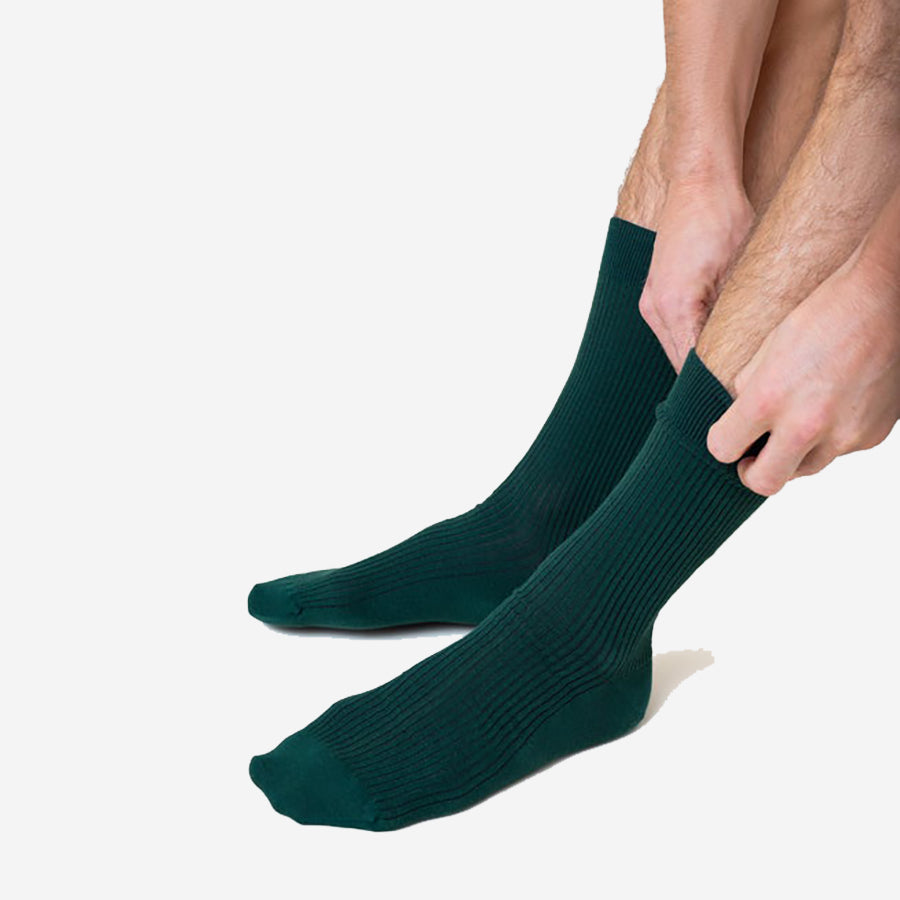 Classic Organic Crew Socks - Heather Grey