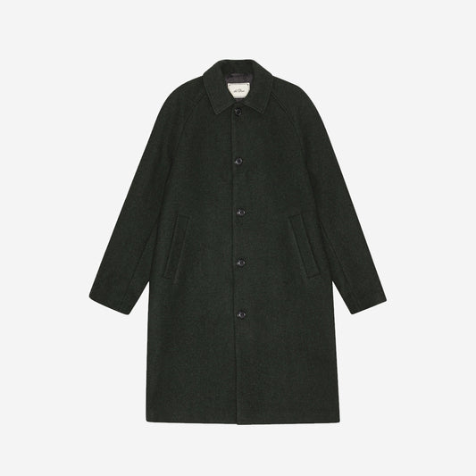 Solid Wool Coat - Rosin Green