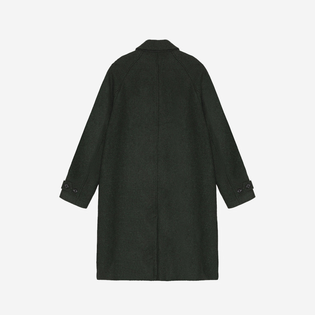 Solid Wool Coat - Rosin Green