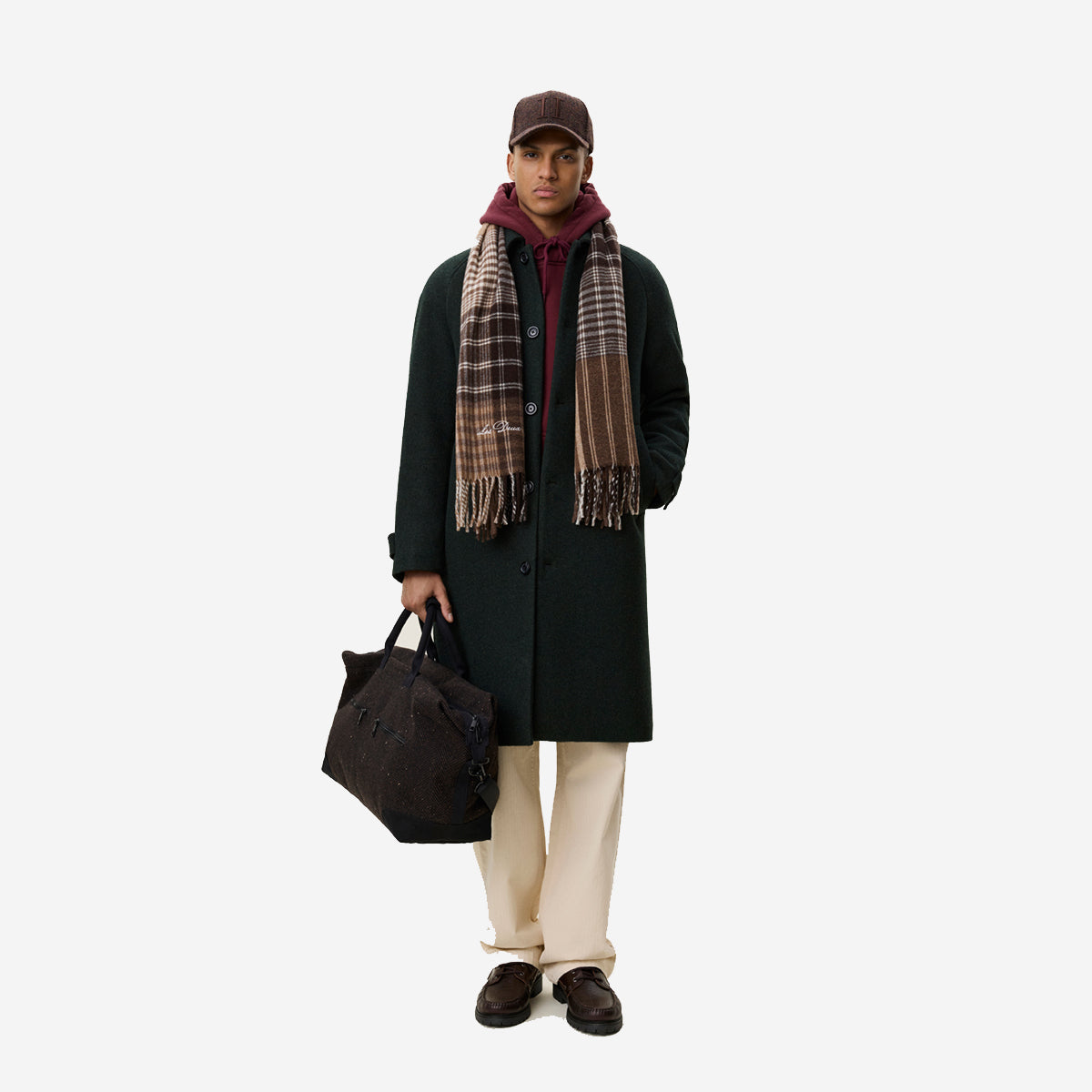 Solid Wool Coat - Rosin Green