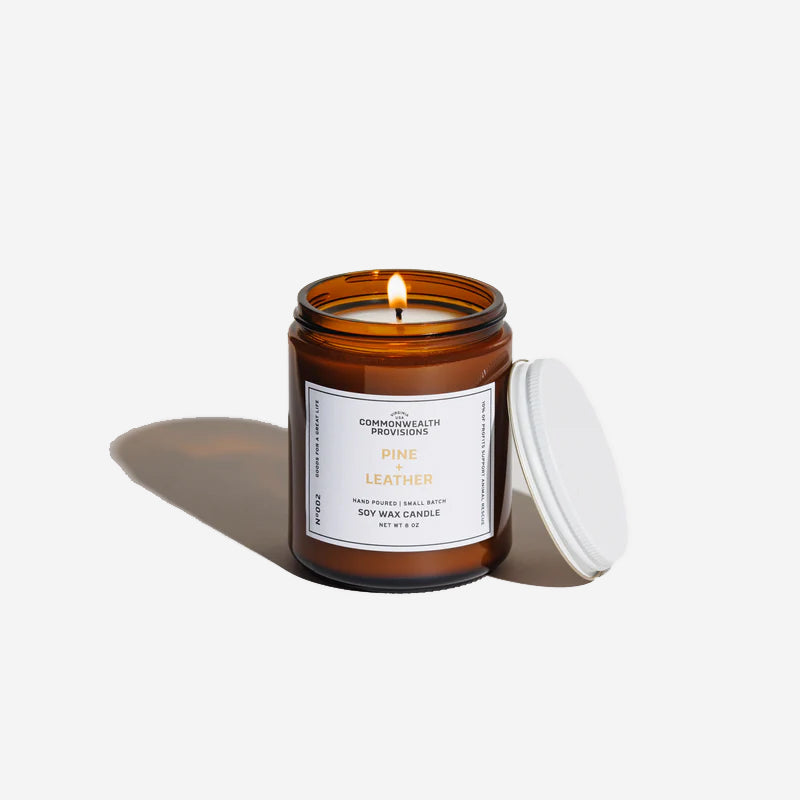 Soy Candle - Pine + Leather