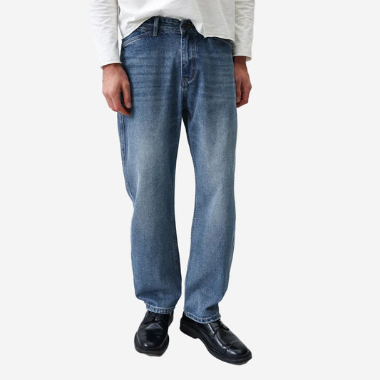Straight Cut Denim 13oz Pants - Stonewashed Indigo