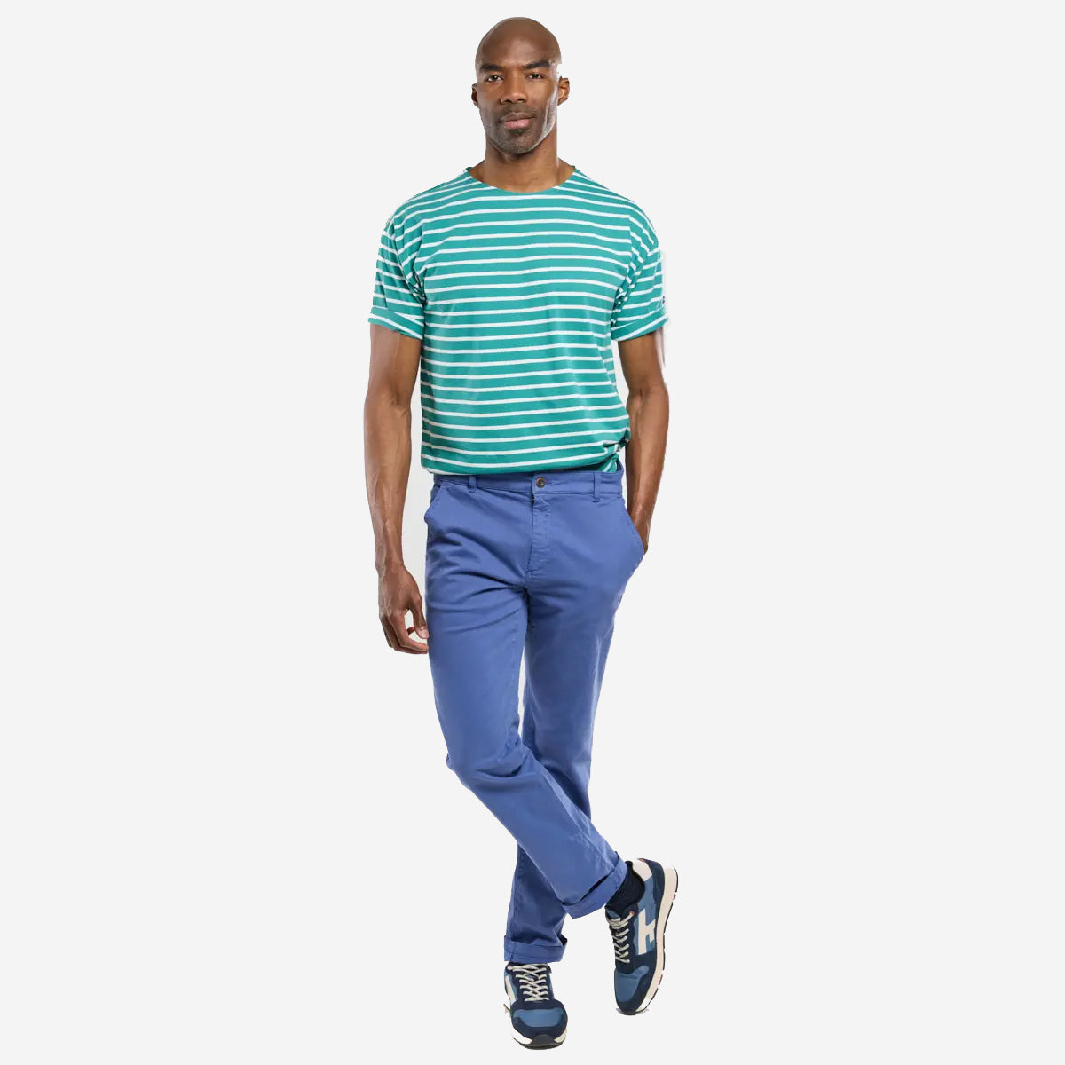 Straight Cut Cotton Chino - Obscure Blue