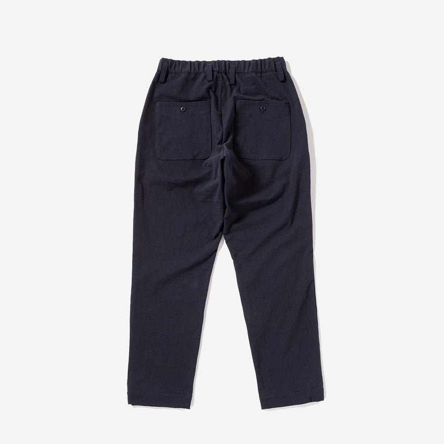 Stretch Peg-Top Easy Trousers - Dark Navy