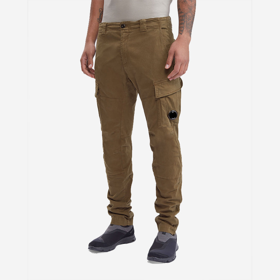 Stretch Sateen Lens Cargo Pants Ergonomic Fit - Butternut Brown