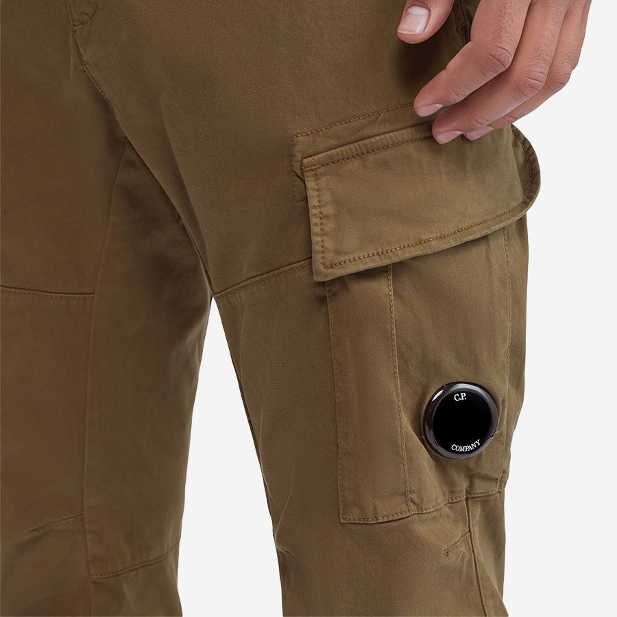 Stretch Sateen Lens Cargo Pants Ergonomic Fit - Butternut Brown