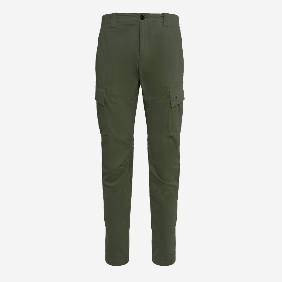 Stretch Sateen Cargo Pants Ergonomic Fit - Ivy Green