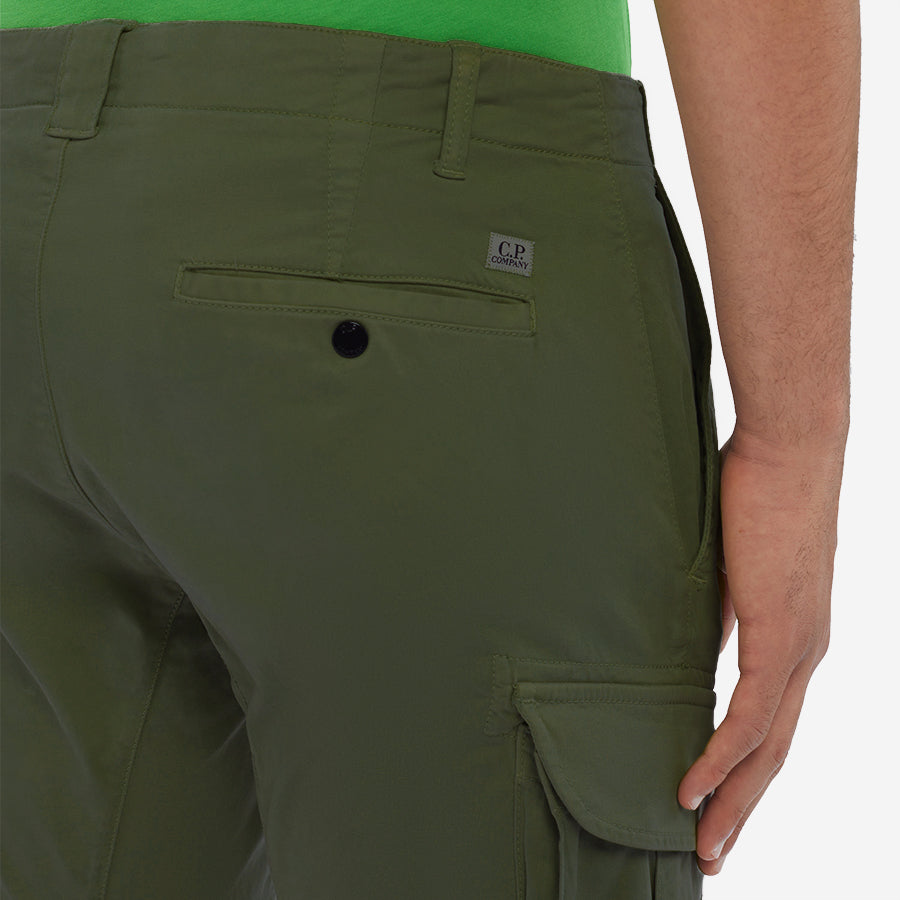 Stretch Sateen Cargo Pants Ergonomic Fit - Ivy Green