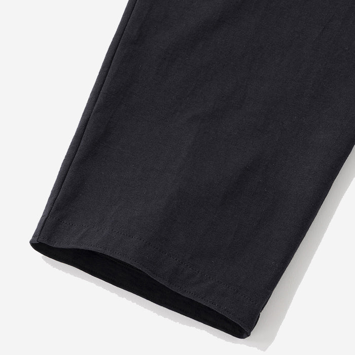 Stretch Wide 2-Pleat Trousers - Black