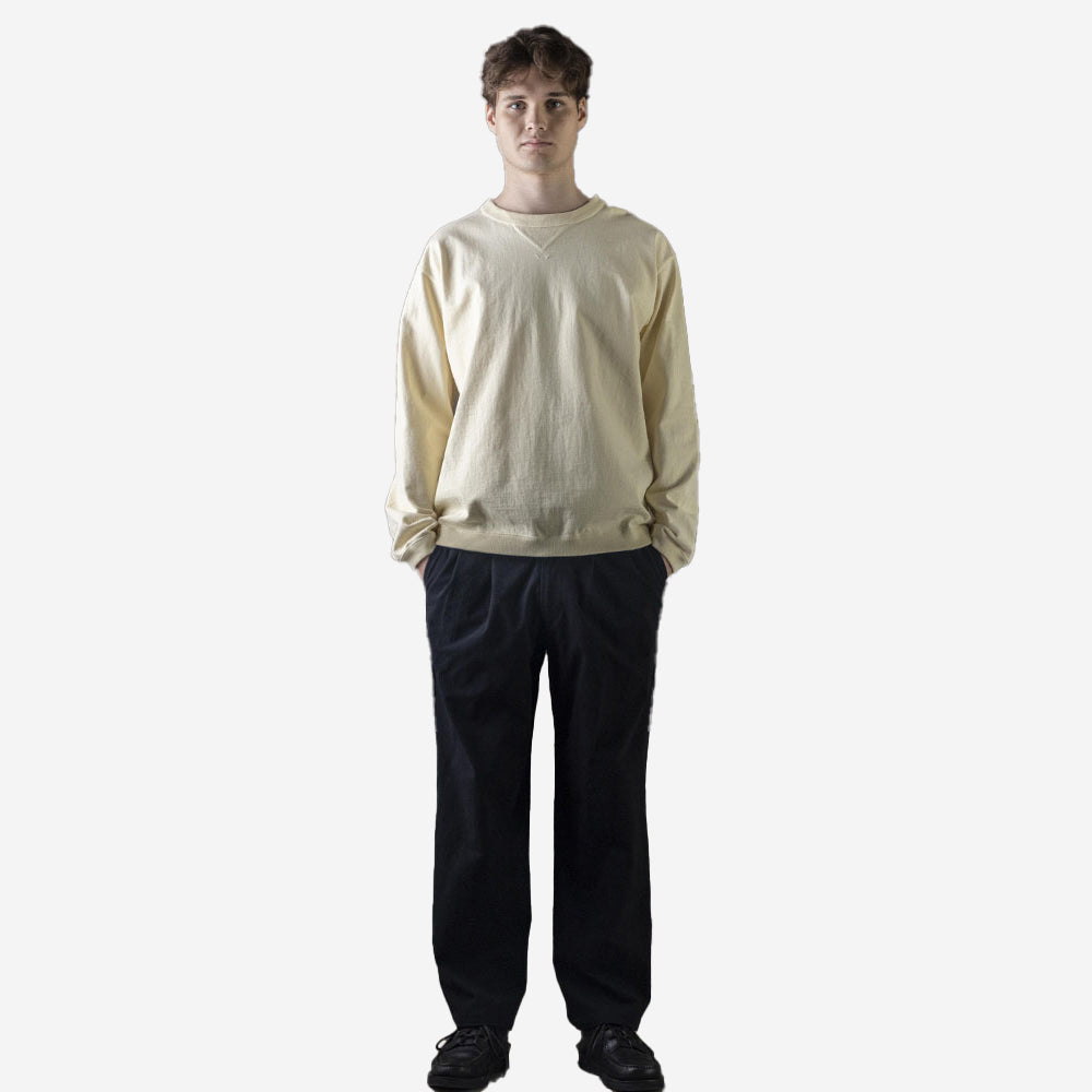 Stretch Wide 2-Pleat Trousers - Black