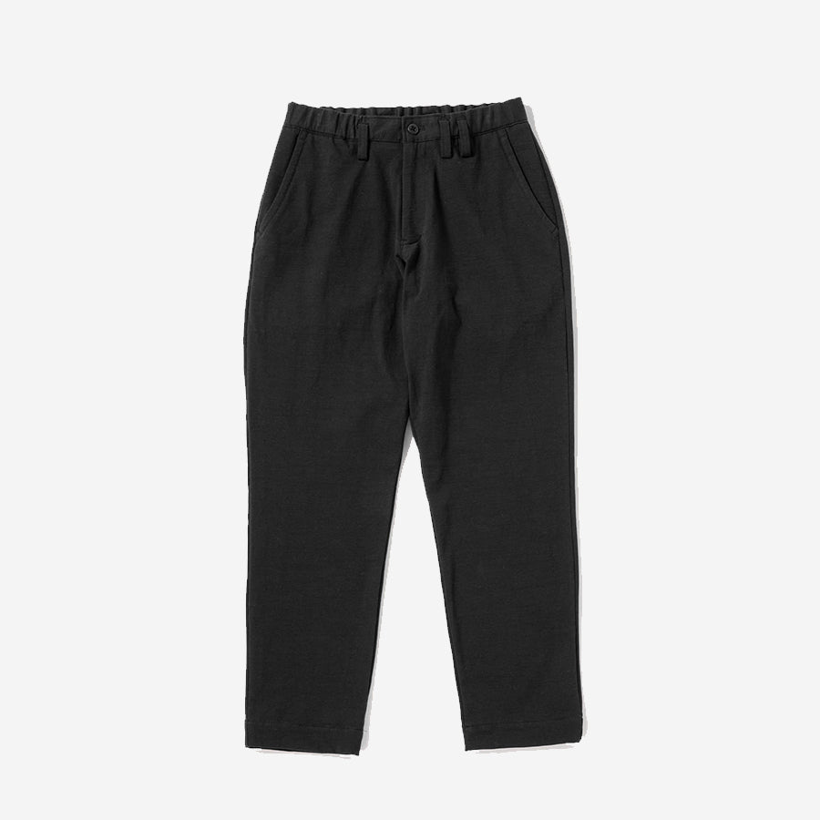 Stretch Peg-Top Easy Trousers - Black