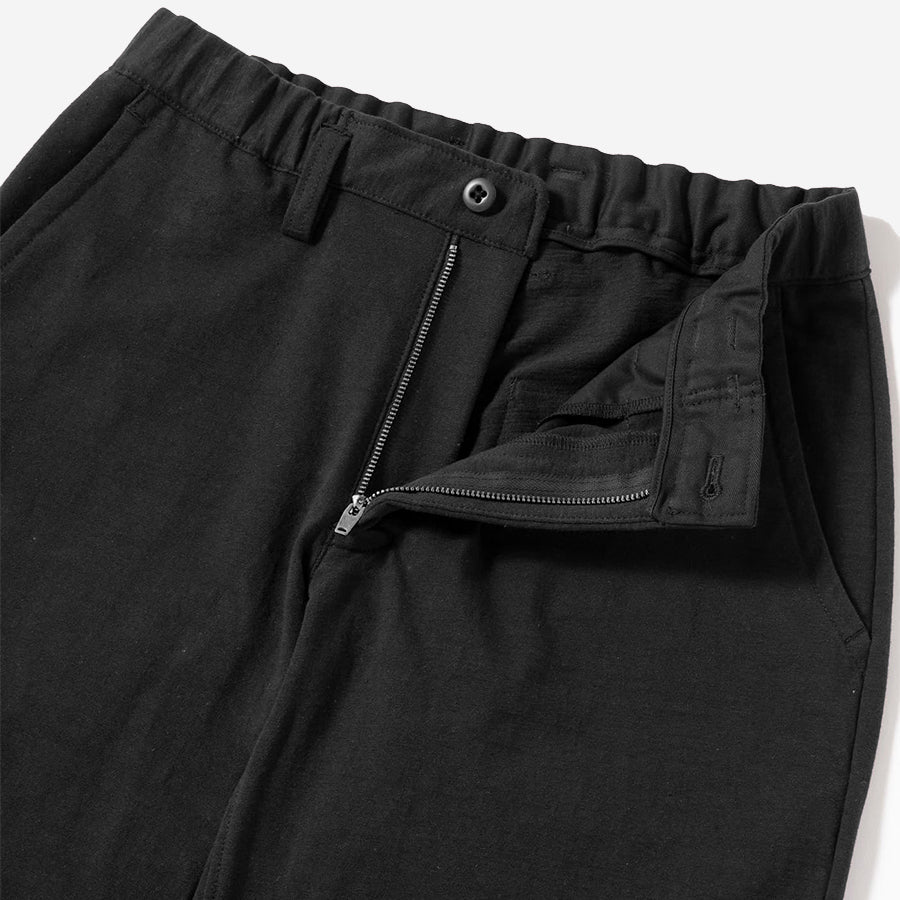 Stretch Peg-Top Easy Trousers - Black