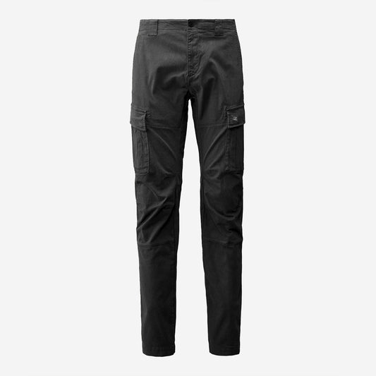 Stretch Sateen Cargo Pants Ergonomic Fit - Black Sand