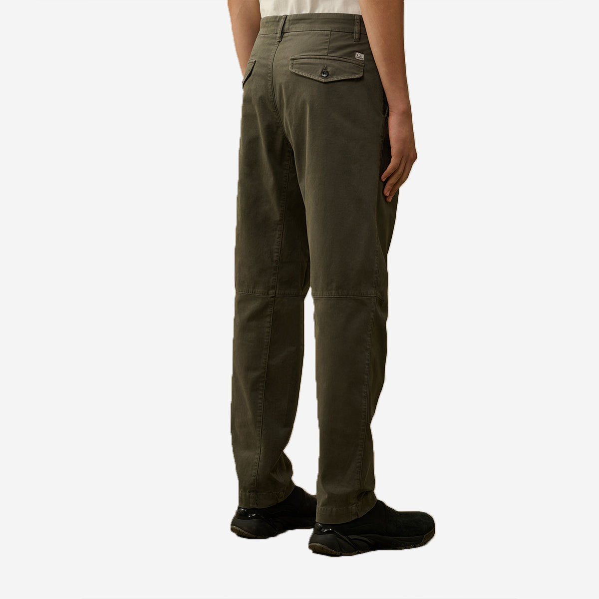 Stretch Sateen Loose Cargo Pants - Grape Leaf