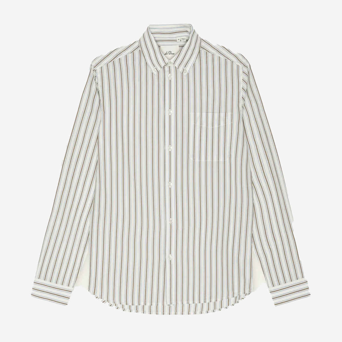 Stripe Poplin Shirt - Light Ivory