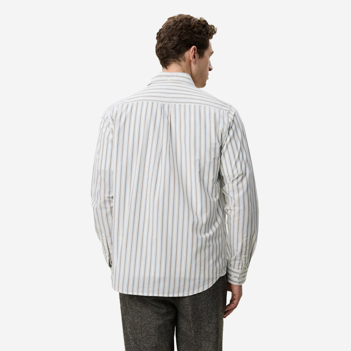 Stripe Poplin Shirt - Light Ivory