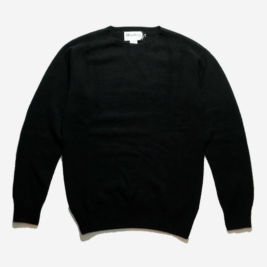 Superfine Lambswool Crew Sweater - Black