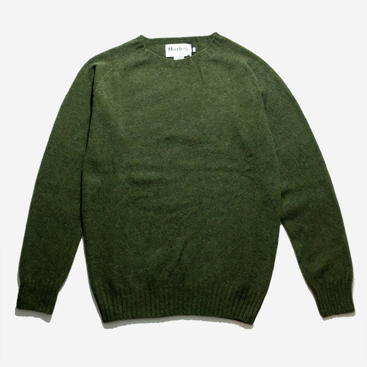 Superfine Lambswool Crew Sweater - Loden Olive