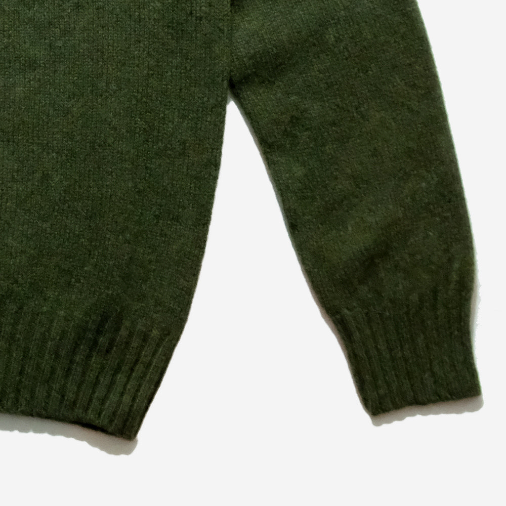 Superfine Lambswool Crew Sweater - Loden Olive