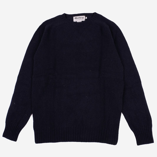 Superfine Lambswool Crew Sweater - Nero Navy