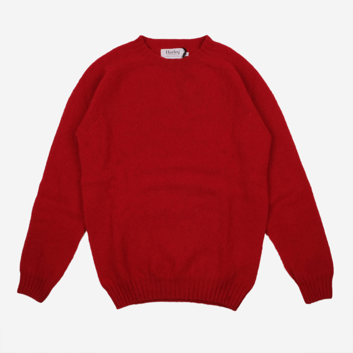 Supersoft Shaggy Wool Crew Sweater - Cardinal Red