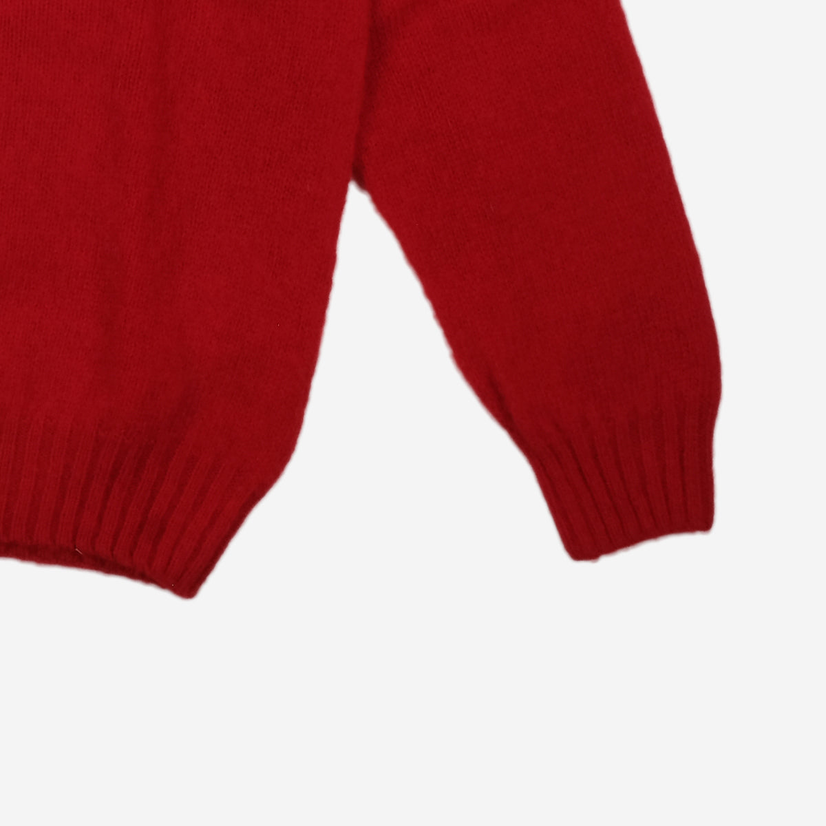 Supersoft Shaggy Wool Crew Sweater - Cardinal Red