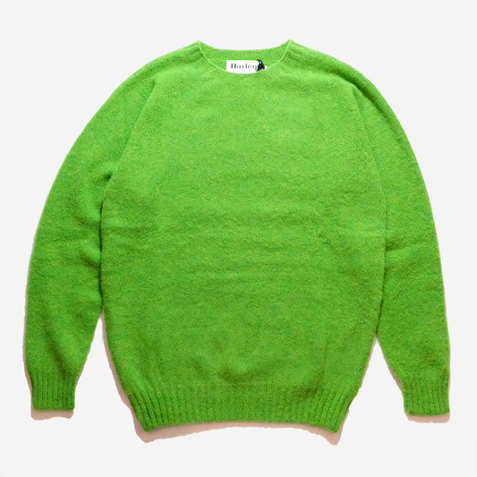 Supersoft Shaggy Wool Crew Sweater - Garden Leaf