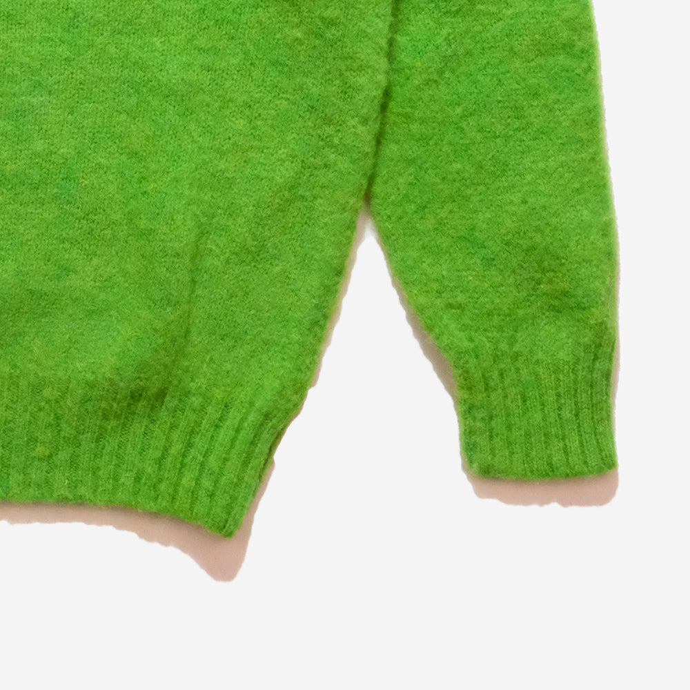 Supersoft Shaggy Wool Crew Sweater - Garden Leaf