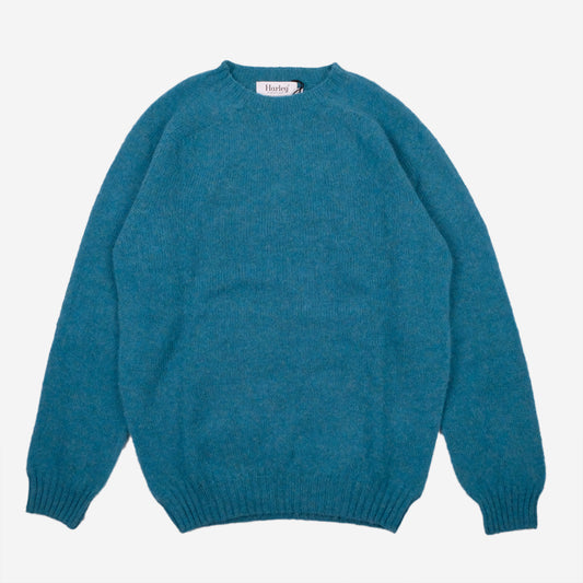 Supersoft Shaggy Wool Crew Sweater - Gulfstream