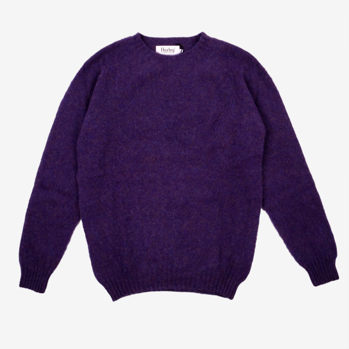 Supersoft Shaggy Wool Crew Sweater - Iris Purple