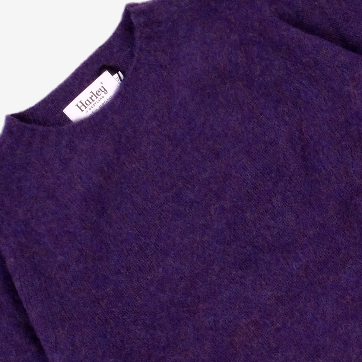 Supersoft Shaggy Wool Crew Sweater - Iris Purple