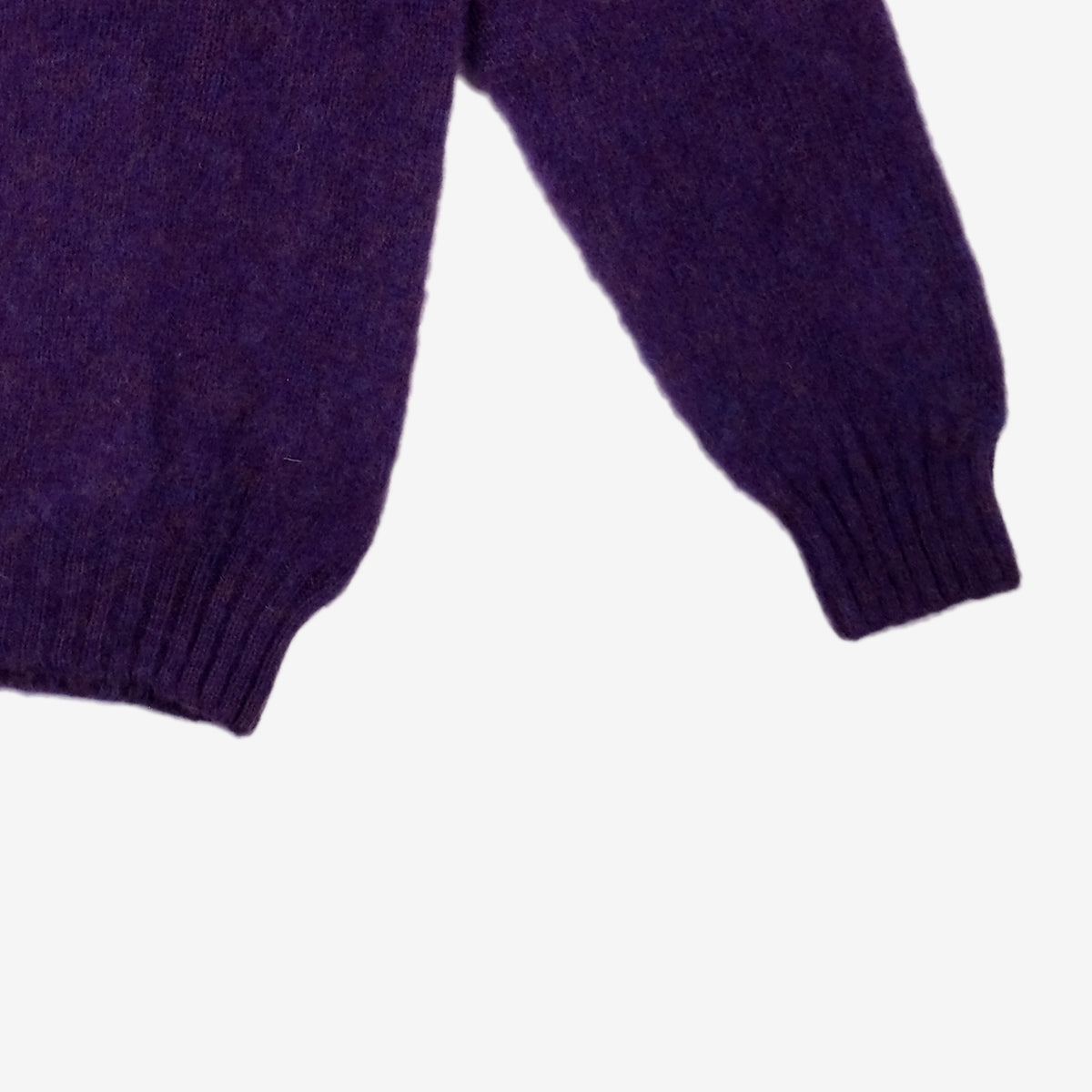 Supersoft Shaggy Wool Crew Sweater - Iris Purple