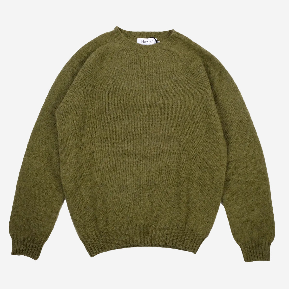 Supersoft Shaggy Wool Crew Sweater - Kale