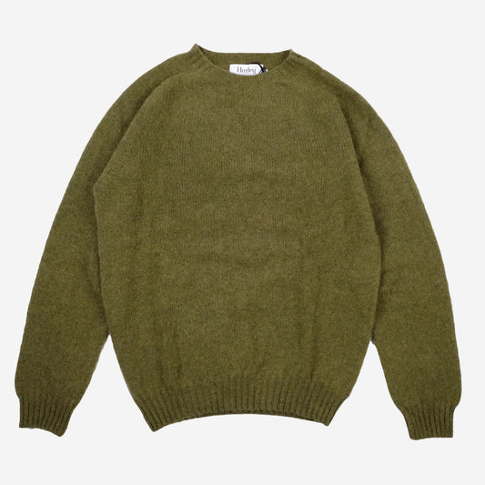Supersoft Shaggy Wool Crew Sweater - Kale