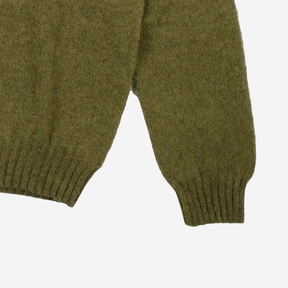 Supersoft Shaggy Wool Crew Sweater - Kale
