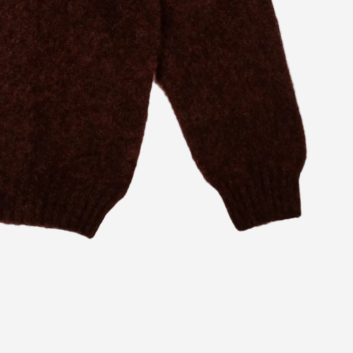 Supersoft Shaggy Wool Crew Sweater - Marron
