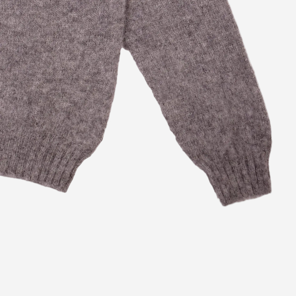 Supersoft Shaggy Wool Crew Sweater - Mid Grey